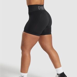 Gymshark Nylon Elastane Shorts Size Small Black High Waisted Cycling Shorts